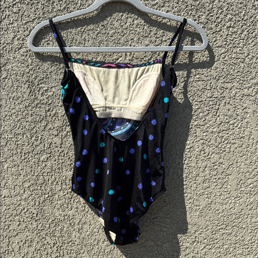Vibrant Black and Purple One Piece Swimsuit - Picture 8 of 11